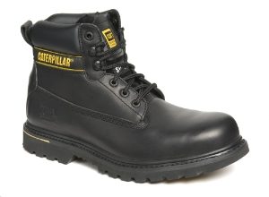 Cat Holton Black Leather Safety Boot